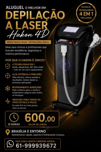 Sublocação aparelho depilação a laser