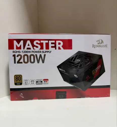 Fonte Gamer Redragon RGMS, 1200W Master, 80 Plus, Gold, Preto Gc-ms05