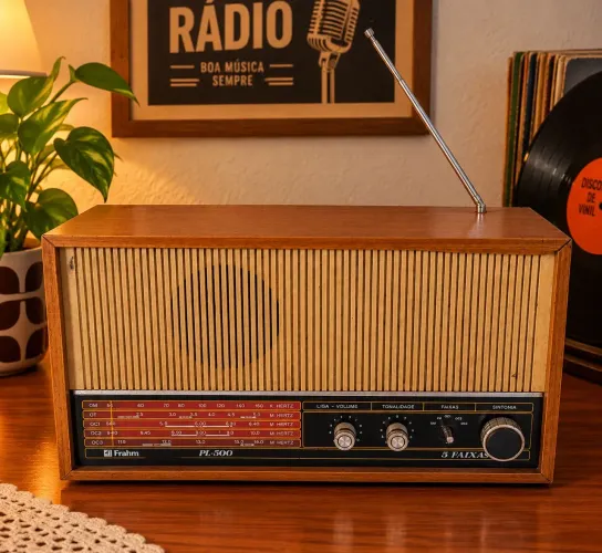 RÁDIO VINTAGE FRAHM PL-500 - RELÍQUIA!