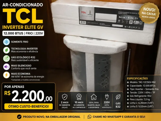 Ar condicionado 12 mil Btus Novo na caixa