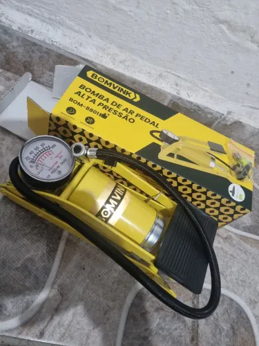 Bomba de pedal pra moto, bicicleta