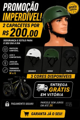 Capacetes para bike elétrica (PROMOÇÃO)