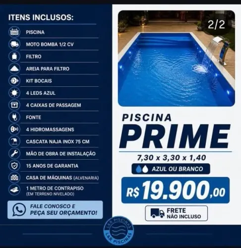PISCINA PRIME 7,30 X 3,30 X 1,40