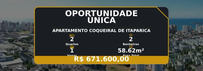 Oportunidade Única: Apartamento de 2 Quartos em Coqueiral de Itaparica