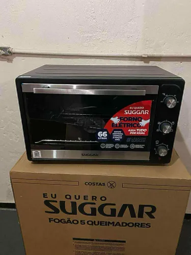 FORNO ELÉTRICO SUGGAR 66 LITROS PRETO NOVO