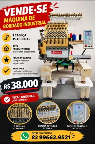 Máquina de bordado industrial