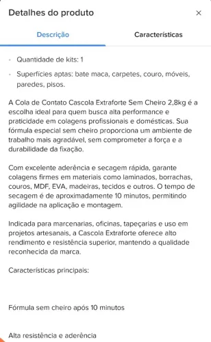 Adesivo de contato