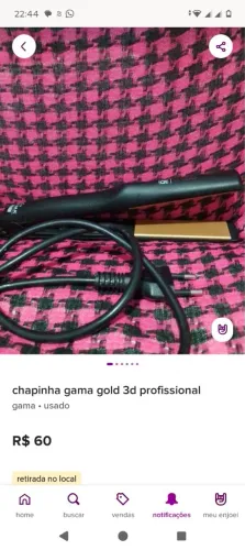 Chapinha de cabelo gama Gold 3d profissional