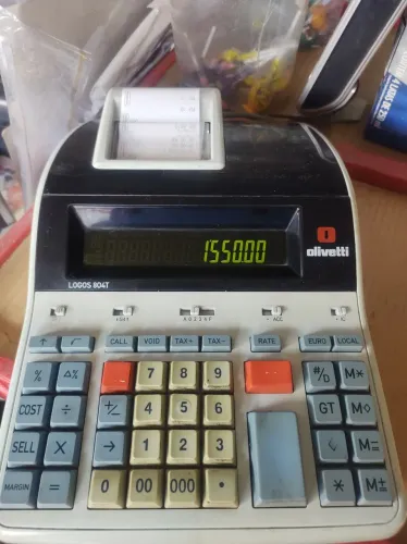 Calculadora impressão térmica Olivetti de mesa