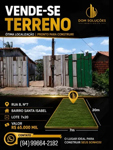 Vendo Lote Santa Isabel - Tucuruí Para