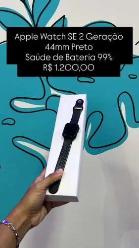 Seminovo: Apple Watch SE 2 44mm Preto - Estado de Novo! | Loja Fisica