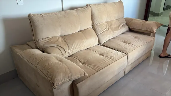 Sofá reclinável retrátil 2,5 m - CASA CONCEITO