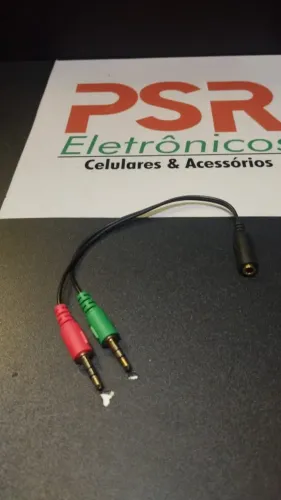 Cabo de audio p3 2macho para p2 1femea