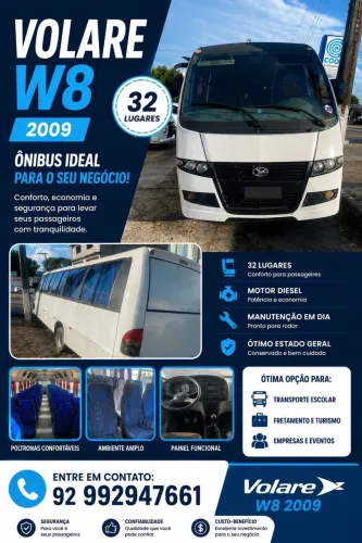 Vende-se microônibus volare w8