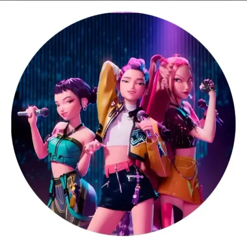 Capa de painel redondo - Guerreiras K-Pop