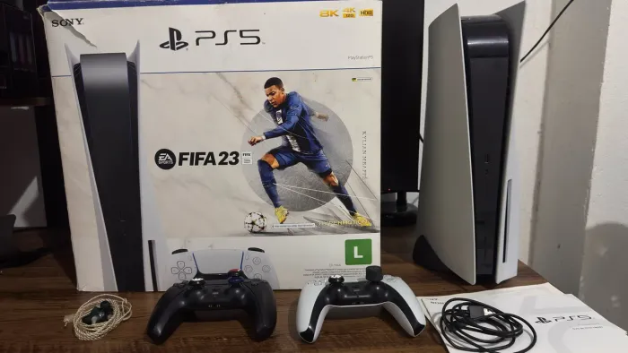 ? PLAYSTATION 5 FAT COM LEITOR + 2 CONTROLES ORIGINAIS + JOGOS