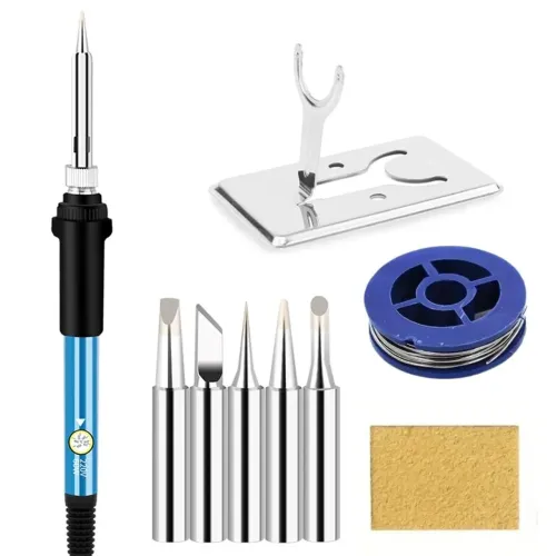 Kit ferro de solda portátil 220V 60W mais acessórios