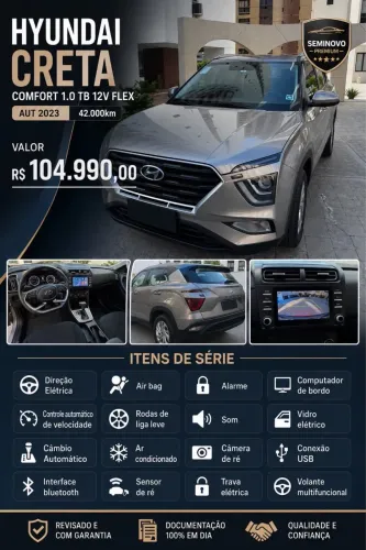 Hyundai Creta Comfort 1.0 TB 12V Flex AUT 2023