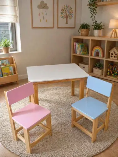 Mesa infantil + 1 cadeira | R$ 290