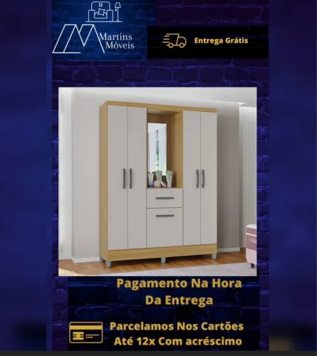 GRANDE PROMOÇÃO GUARDA ROUPA 05 PORTAS ATLAS ENTREGA GRATIS ACEITA CARTÃO