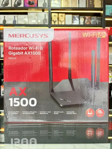 Roteador Mercusys Mr60x Gigabit Ax1500 Wi-fi 6 
