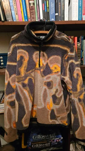 Moletom Diesel S-TRAILER original Half-zip sweatshirt teddy jacquard