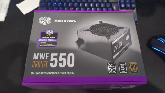 Fonte Cooler Master MWE 550 Bronze V2, 550W, 80 Plus Bronze, Preta, MPE-5501-ACAAW-BBR