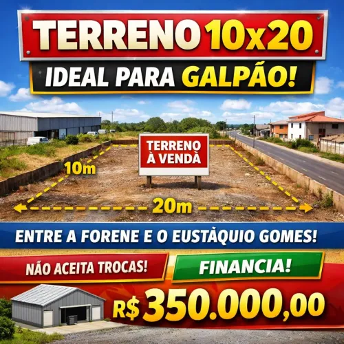 TERRENO 10x20 ESCRITURADO - IDEAL PARA GALPÃO OU INVESTIMENTO