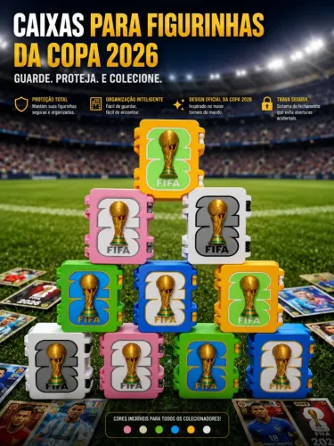 CAIXA PARA FIGURINHAS DA COPA