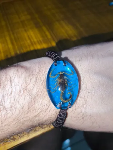 Pulseira escorpião azul