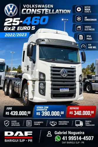 VW CONSTELLATION 25-460 6X2 EURO 5