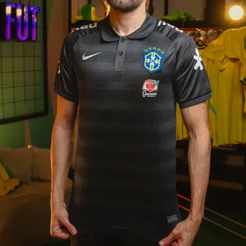 Camisa Brasil Polo Guarana Preto Grafite