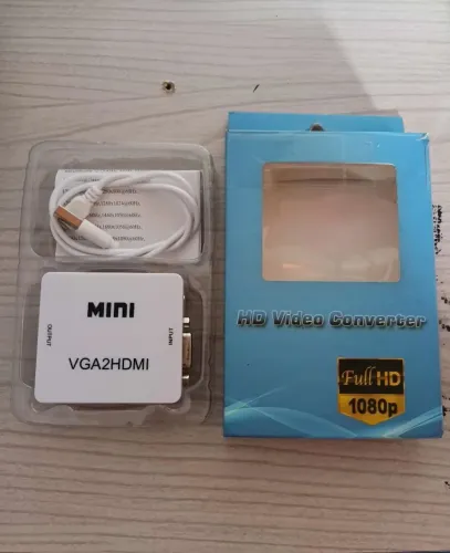 Conversor VGA para HDMI Mini 1080p | Novo na Caixa