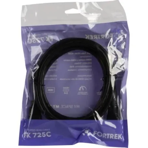 CABO HDMI(MACHO) X HDMI(MACHO) 2.0 4K 3D 3M FORTREK HD203- LOJA DADO DIGITAL