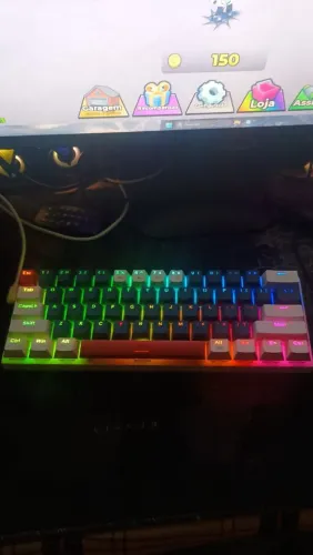 Vendo teclado MACHENIKE K500 Branco 70% mecânico semi novo