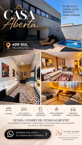 Sobrado Novo Mobiliado com Quarto no Térreo - Alto Padrão