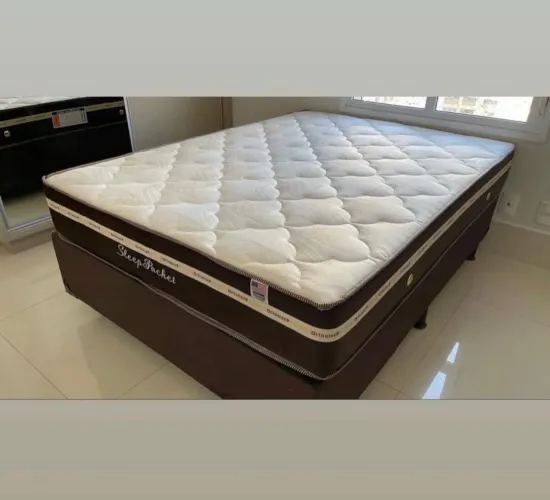 Cama box molas ensacadas casal pronto entrega