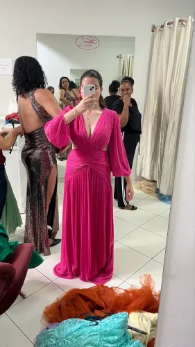 Vestido de festa rosa