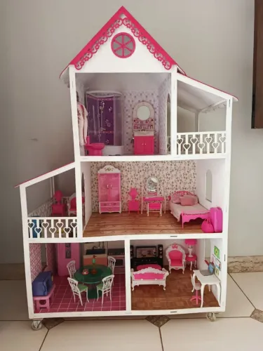 Casa de boneca MDF completa