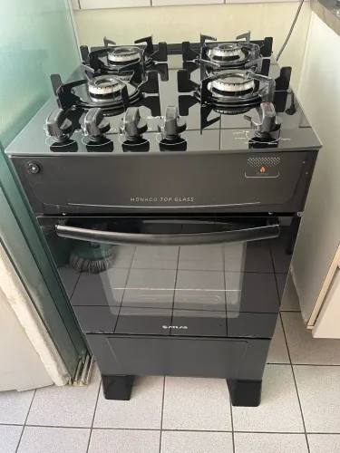 Fogão Altas 4 Bocas com Mesa de Vidro 