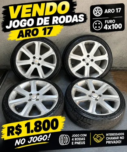 Rodas aro 17 furo 4x100 pego intes de som automotivo
