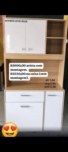 Armário de cozinha erva doce novo na caixa