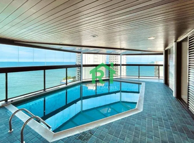 Apartamento Frente Mar, 4 Dormitórios (4 Suítes), 3 Vagas, Lazer, Jardim Astúrias, Guarujá
