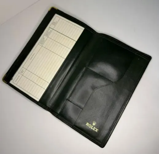 Rolex Porta Documentos Original Vintage 70/80 Couro Verde - Peça de Coleção