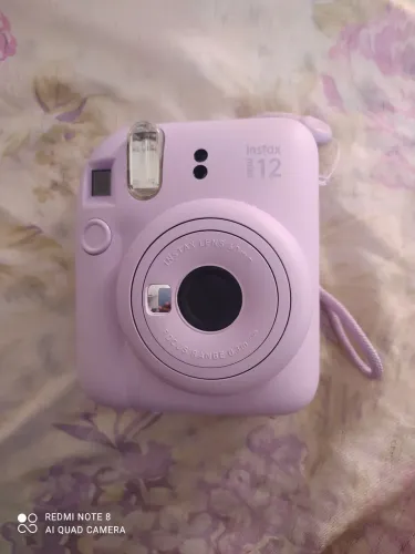 Câmera polaroide mini 12 instax com capinha protetora sem filme