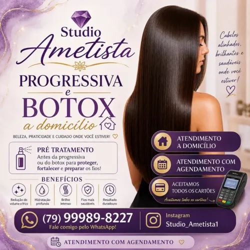 Salão em casa Atendimento domiciliar 