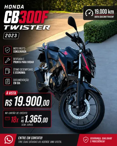 CB300F TWISTER 2023 abaixo da Fipe
