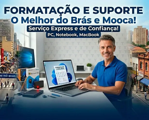 Formatação de Notebooks e Desktops Brás e Mooca 
