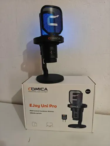 Microfone Comica Uni Pro USB sem fio microfone condensador RGB