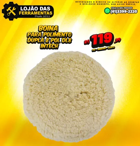 Boina Para Polimento Dupla 8 Pol DL8 Intech